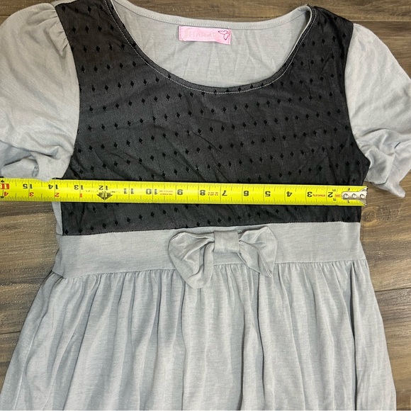 Polka Dot Babydoll Dress with Bow Accent - Picture 6 of 6